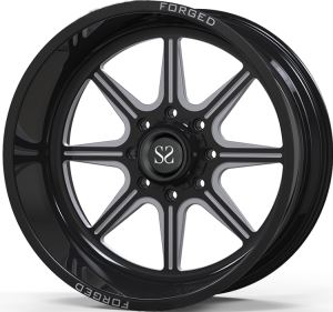 فروخت کے لئے 5x120 سیاہ پینٹنگ جعلی عیش و آرام کی کار پہیے 8 Spokes کے ساتھ ریمز