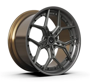 2 پیس جعلی 5X112 پہیے سینٹر برشڈ ڈارک گن میٹل اندرونی بیرل پالش کانسی BMW X6 ...