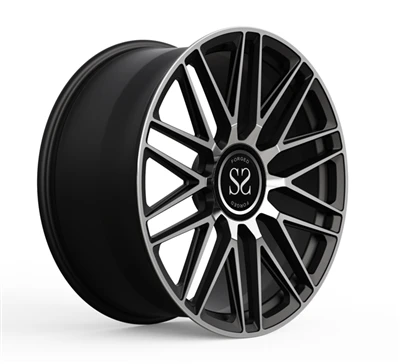 لگژری جعلی پہیے سیاہ مشین والا چہرہ 21x9 21x10 Staggered Mercedes Benz 1 Piec...