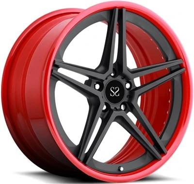 BMW M4 پہیوں کے لیے 18 19 20 21 22 انچ 5x120 جعلی الائے کسٹم رمز 2-PC ریڈ مشین لپ